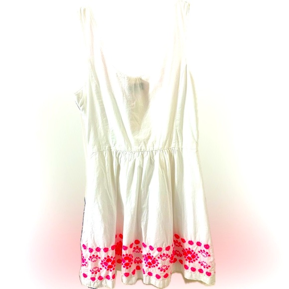 VINEYARD VINES WHITE HOT PINK SZ6 CRISP 100% COTTON SUMMER BEACH A-LINE SUNDRESS - Picture 6 of 7